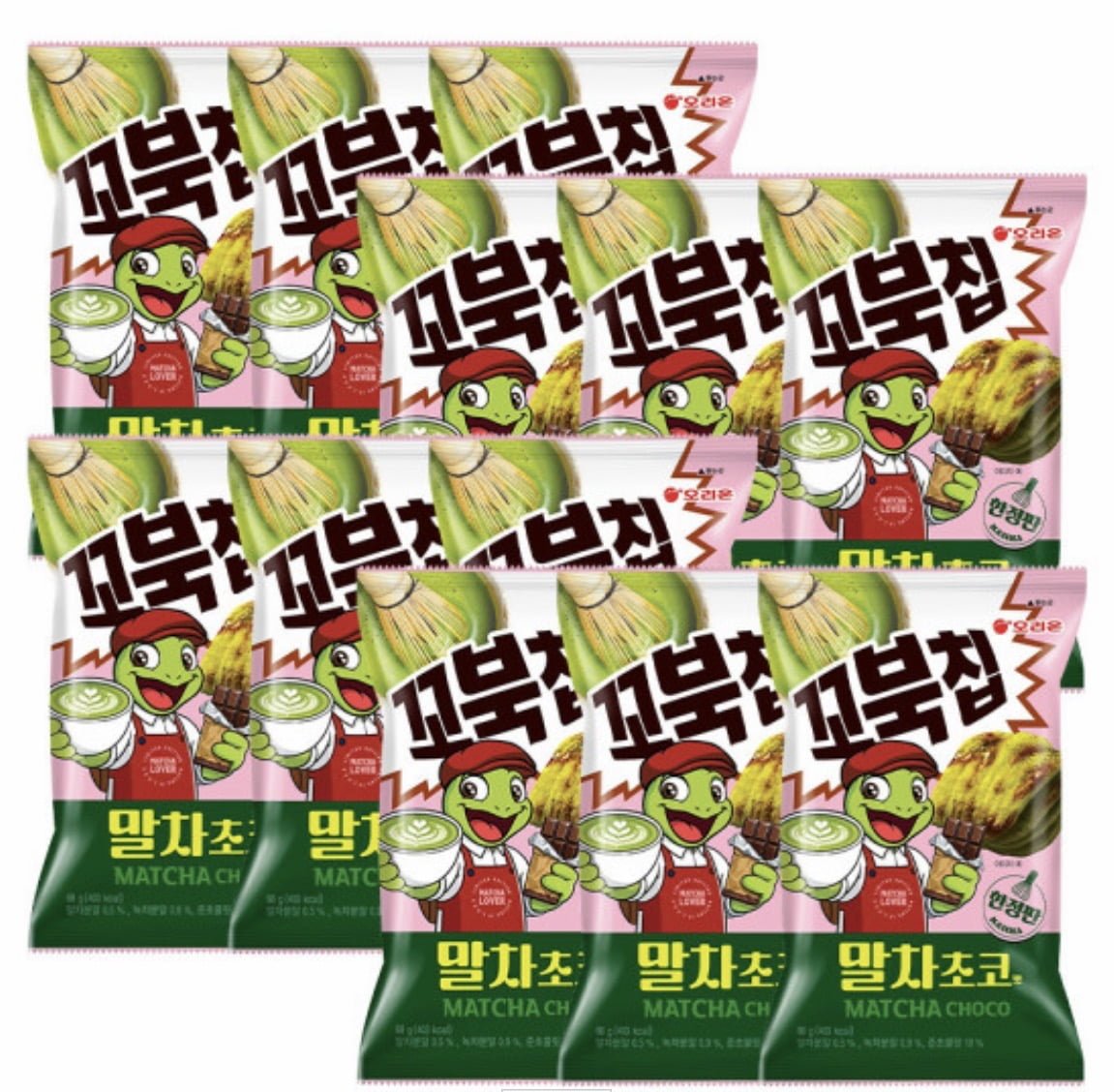 오리온 꼬북칩 말차초코 68g x 12입