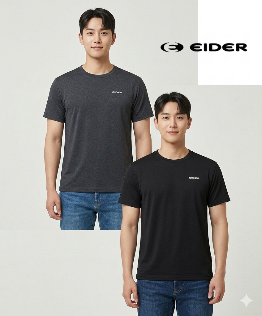 POP ON 2PACK 남성 반팔 라운드 티셔츠 DMM26292_INT