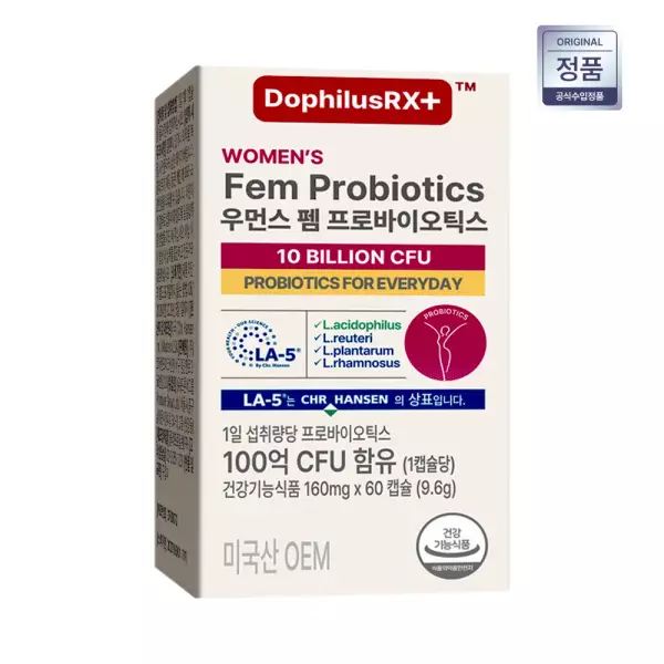 펨 도피러스 알엑스 100억 여성 유산균 60캡슐 2달분